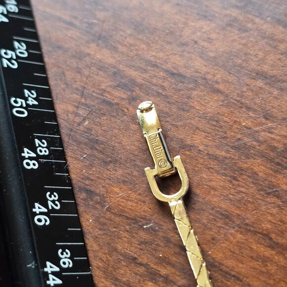 Christian Dior Bracelet Green Cabochon Crystal Gold Plated SIGNED VINTAGE Pretty - Picture 6 of 16